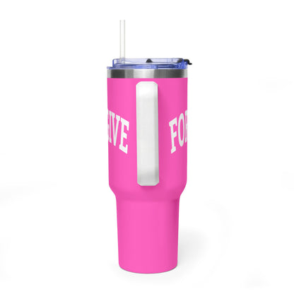 FREELY FORGIVE 40oz Tumbler | Faith-Based Insulated Cup | Christian Gift | Inspirational Drinkware | Collegiate Style Design