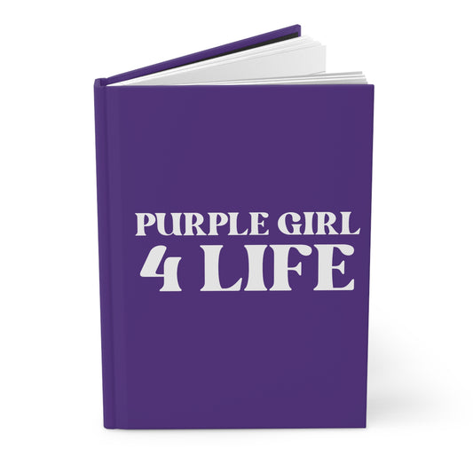Purple Girl 4 Life Purple Matte Hardcover Journal – 150 Lined Pages | Inspirational Journal for Women & Girls | 5.75" x 8" Gift Notebook