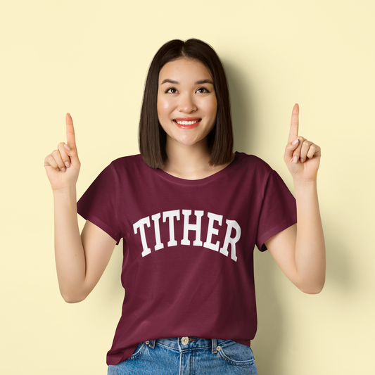 Committed Tither Collegiate T-Shirt | Faith-Based Tee | Tithing Lifestyle| Faith & Abundance Statement T-Shirt  | Financial Freedom Shirt
