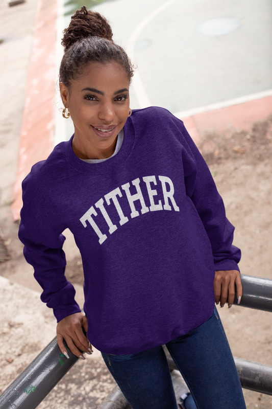 Committed Tither Collegiate SweatShirt | Faith-Based | Tithing Lifestyle| Faith & Abundance Statement Sweatshirt  | Financial Freedom Shirt