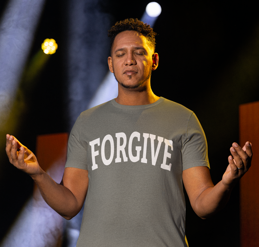 FREELY FORGIVE Collegiate Style T-Shirt | Faith-Based T-Shirt | Christian Streetwear | Inspirational Gift
