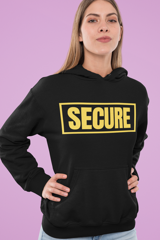 Secure Yellow Design Unisex Hoodie - Confidence You Can Feel & Faith You Can Wear