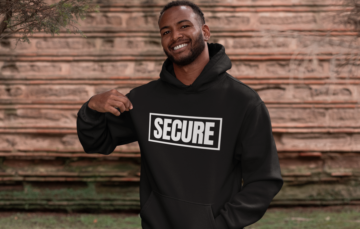 Secure White Design Unisex Hoodie - Confidence You Can Feel & Faith You Can Wear