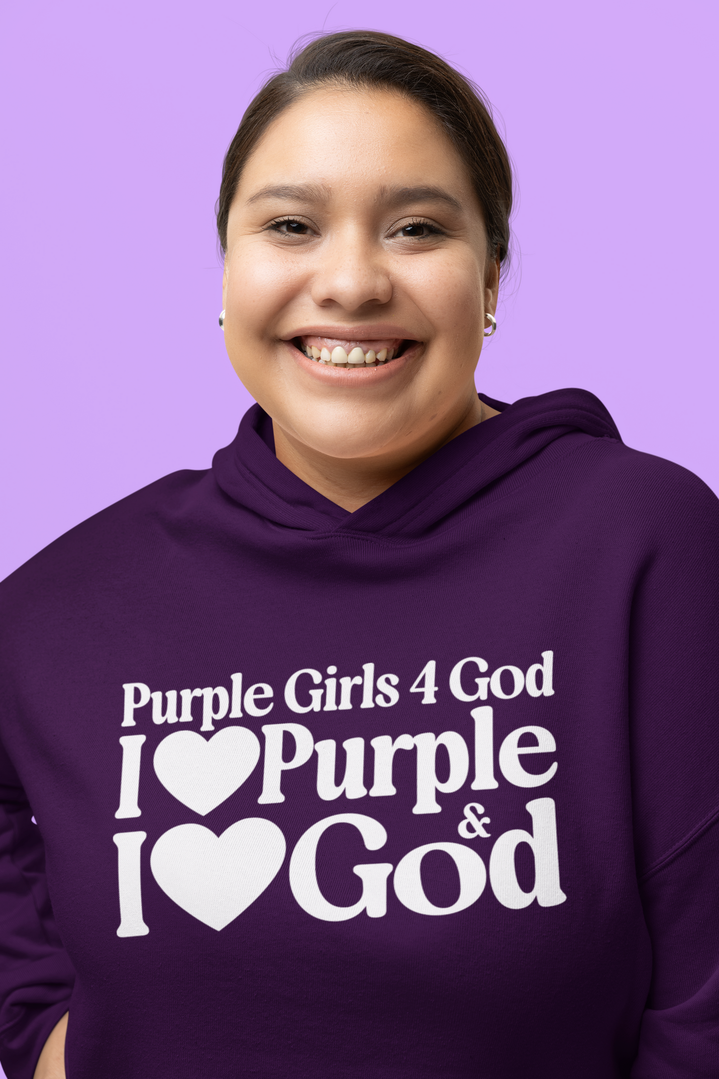 Purple Girls 4 God Adult Hoodie - You Are Royal, Creative, Powerful, Ambitious, Wise, Devoted, and Innovative!