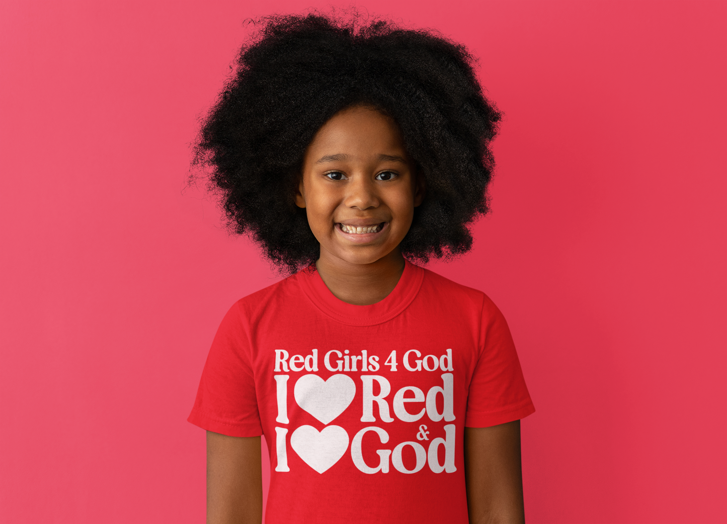Red Girls 4 God Youth T-shirt -  You are Loving, Passionate, Courageous, Confident, Strong, Enthusiastic, and Powerful!