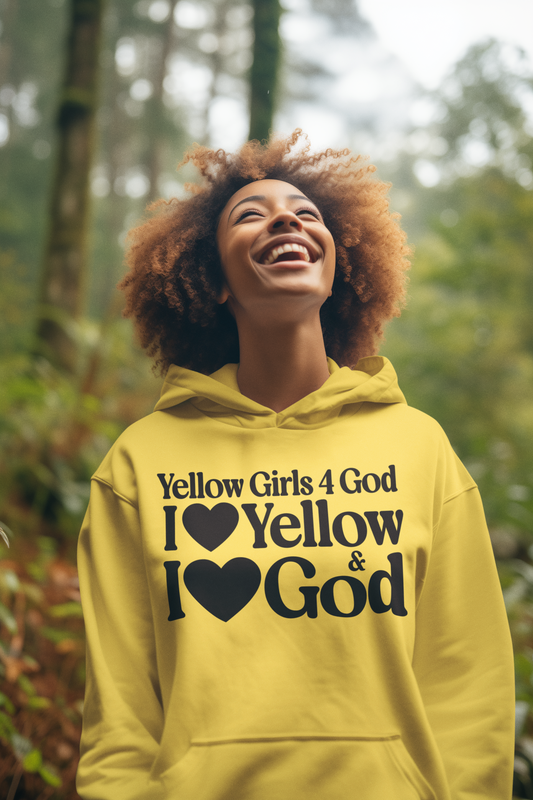 Yellow Girls 4 God Adult Hoodie - You Are Cheerful, Successful, Inventive, Communicators, Adventurous, Intelligent, and Resilient!