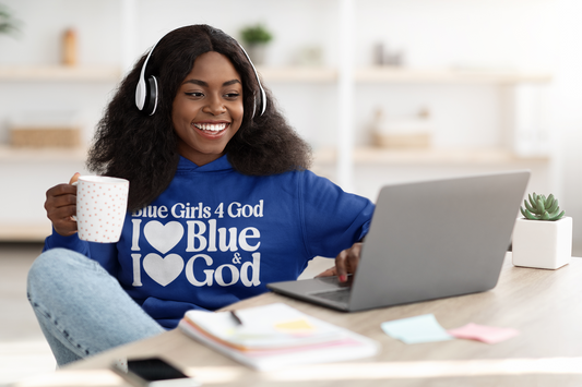 Blue Girls 4 God Adult Hoodie - You Are Trustworthy, Dependable, Confident, Honest, Loyal, Professional, and Inspirational!