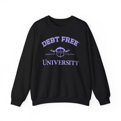 Debt Free University Enrollment Unisex Sweatshirt - Black Contrast Colors