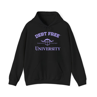 Debt Free University Enrollment Unisex Hoodie - Black Contrast Colors