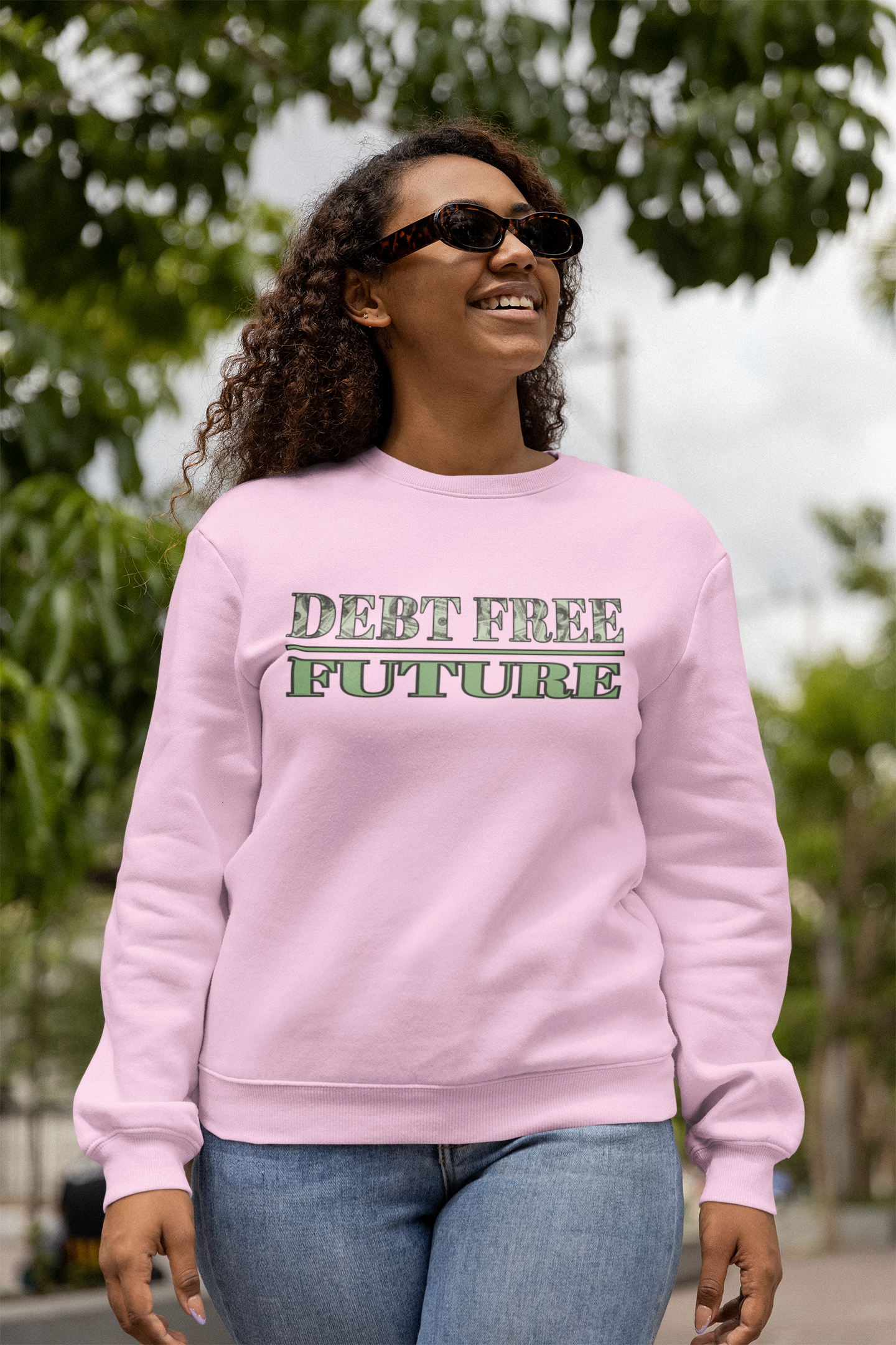 Debt Free Future Unisex Sweatshirt - Faith, Financial Freedom Affirmation & Abundance Pullover