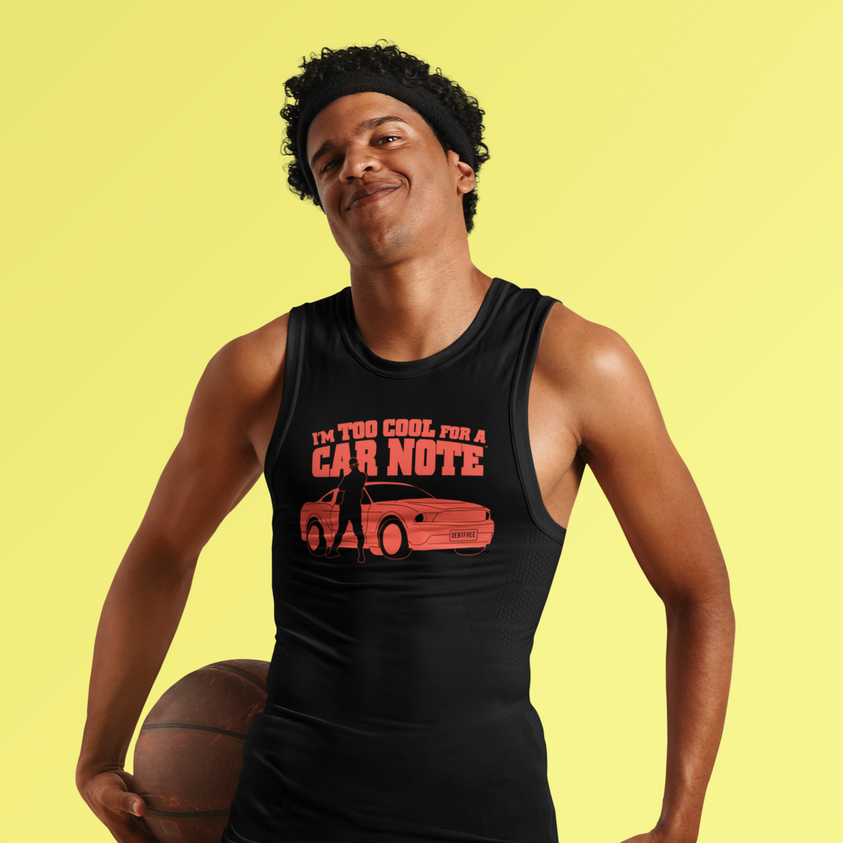 I'm Too Cool for a Car Note Teen Boys Tank Top – Financial Freedom Tank | Motivational Sleeveless Shirt for Teen Guys | Positive Mindset Summer Tank