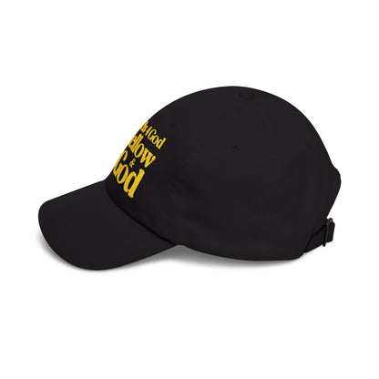 Yellow Girls 4 God Embroidered Adjustable Baseball Cap – Black With Yellow Faith-Based Hat