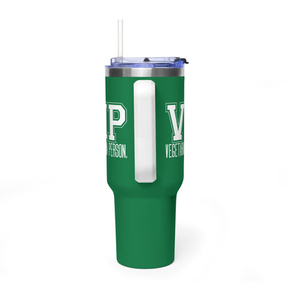 VIP Vegetarian In Person 40 oz Tumbler | Large Travel Cup | Plant-Based Lifestyle Gift
