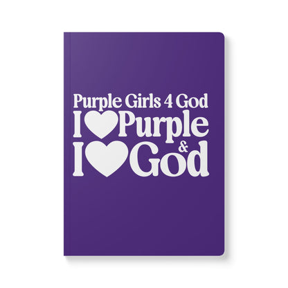 💜 Purple Girls 4 God Softcover Journal – Double-Sided Inspirational Faith Journal | 100 or 200 Pages | Notebook for Girls & Women Who Love God