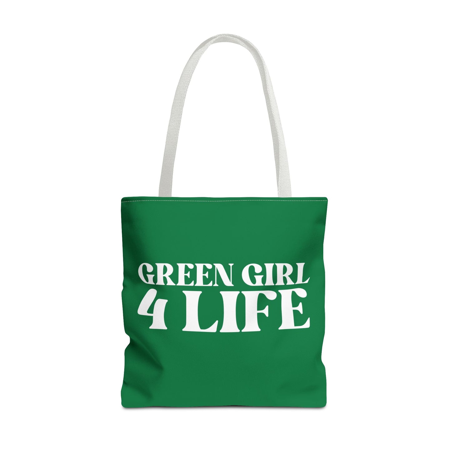 Green Girl 4 Life Tote Bag - Cute Green Bag for Women and Girls, Double Sided Inspirational Tote