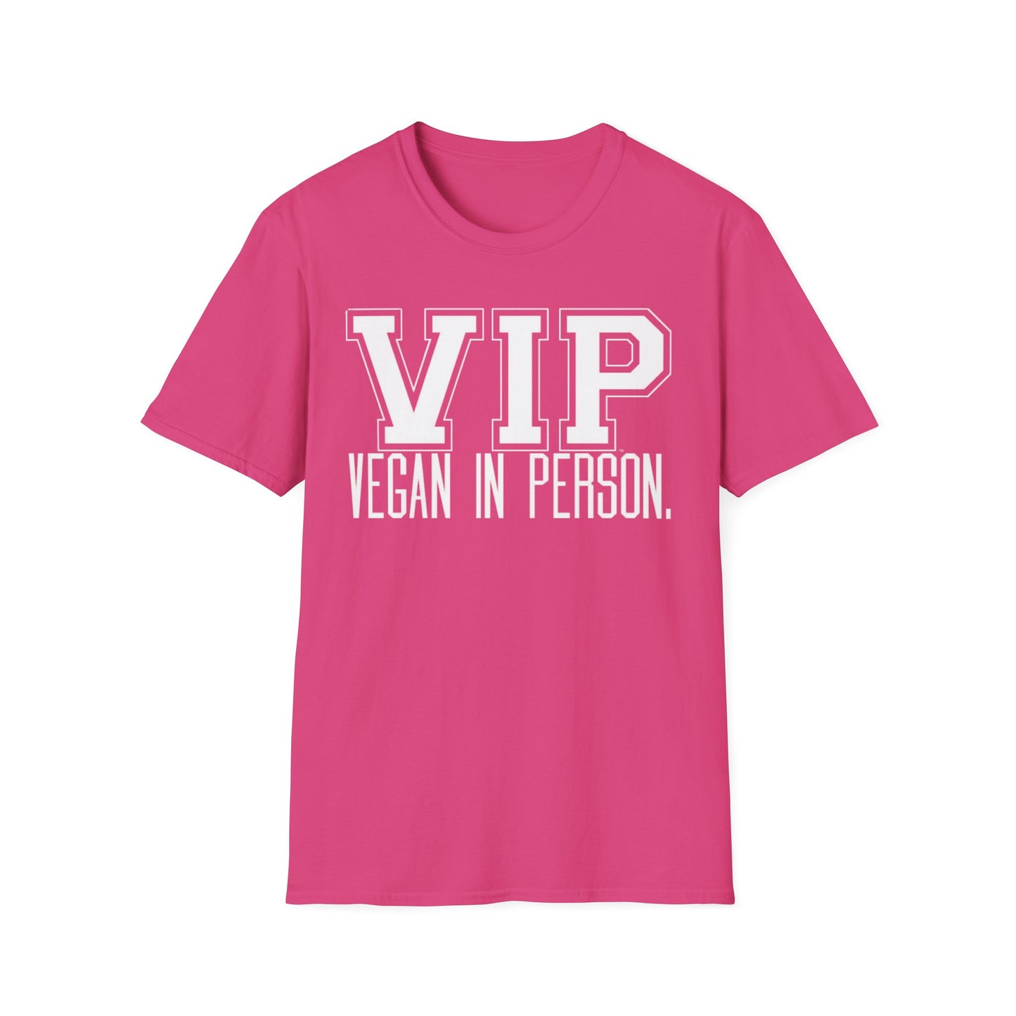 VIP Vegan Unisex T-Shirt, Vegan In Person Statement Conversation Starter Tee