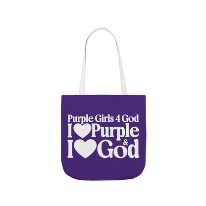 Purple Girls 4 God Tote Bag - You Are Royal, Creative, Powerful, Ambitious, Wise, Devoted, and Innovative!