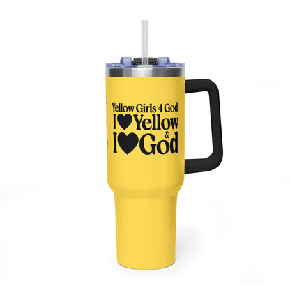 Yellow Girls 4 God Colorful Tumbler - Faith Filled Women Who Love Yellow