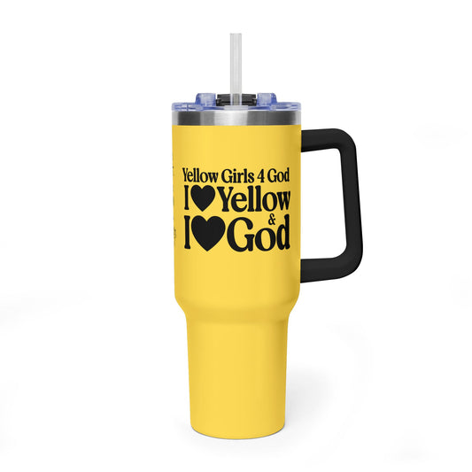 Yellow Girls 4 God Colorful Tumbler - Faith Filled Women Who Love Yellow