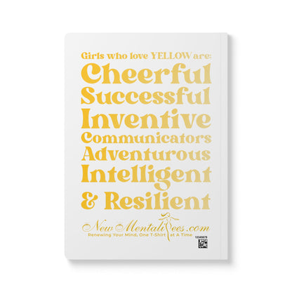Yellow Girl 4 Life (White) Softcover Journal – Double-Sided Inspirational Journal | 100 or 200 Pages | Notebook for Girls & Women Who Love Yellow