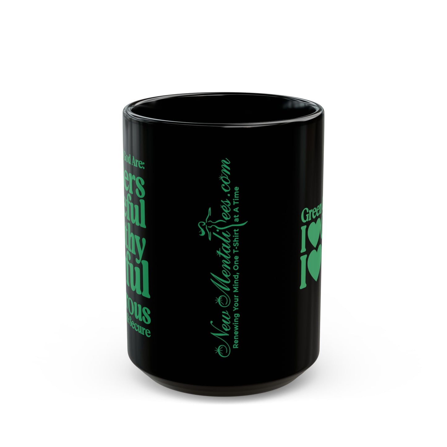 Green Girls 4 God Mug - Black Contrast Collection