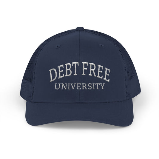 Debt Free University Embroidered Cap – Unisex Financial Freedom Hat