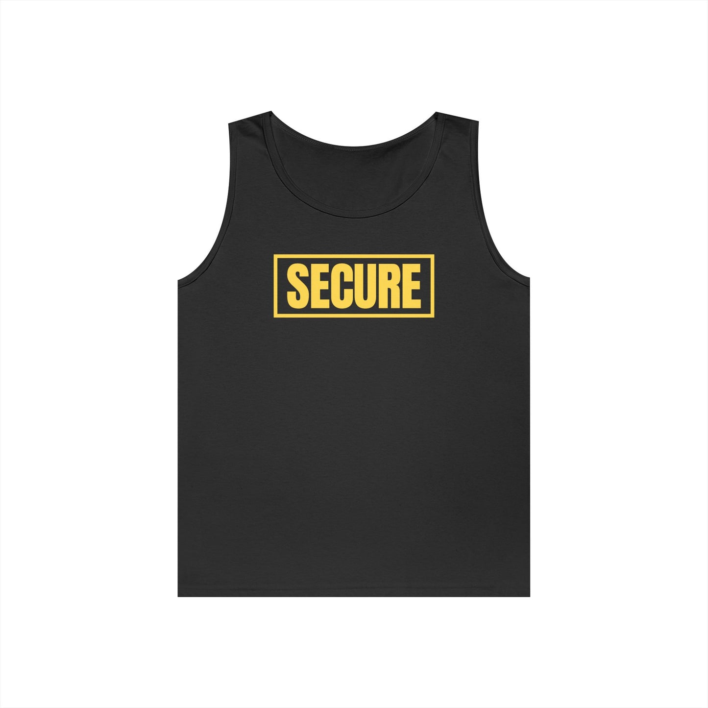 Secure Unisex Tank Top – Yellow Design - Inspirational Confidence Tank | Positive Mindset Apparel | Inner Healing Inspired Graphic Tank for Men & Women