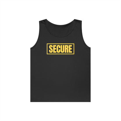 Secure Unisex Tank Top – Yellow Design - Inspirational Confidence Tank | Positive Mindset Apparel | Inner Healing Inspired Graphic Tank for Men & Women