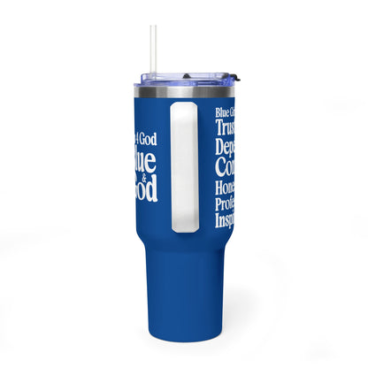 Blue Girls 4 God Colorful Tumbler - Faith Filled Women Who Love Blue