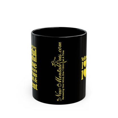 Yellow Girls 4 God Mug - Black Contrast Collection