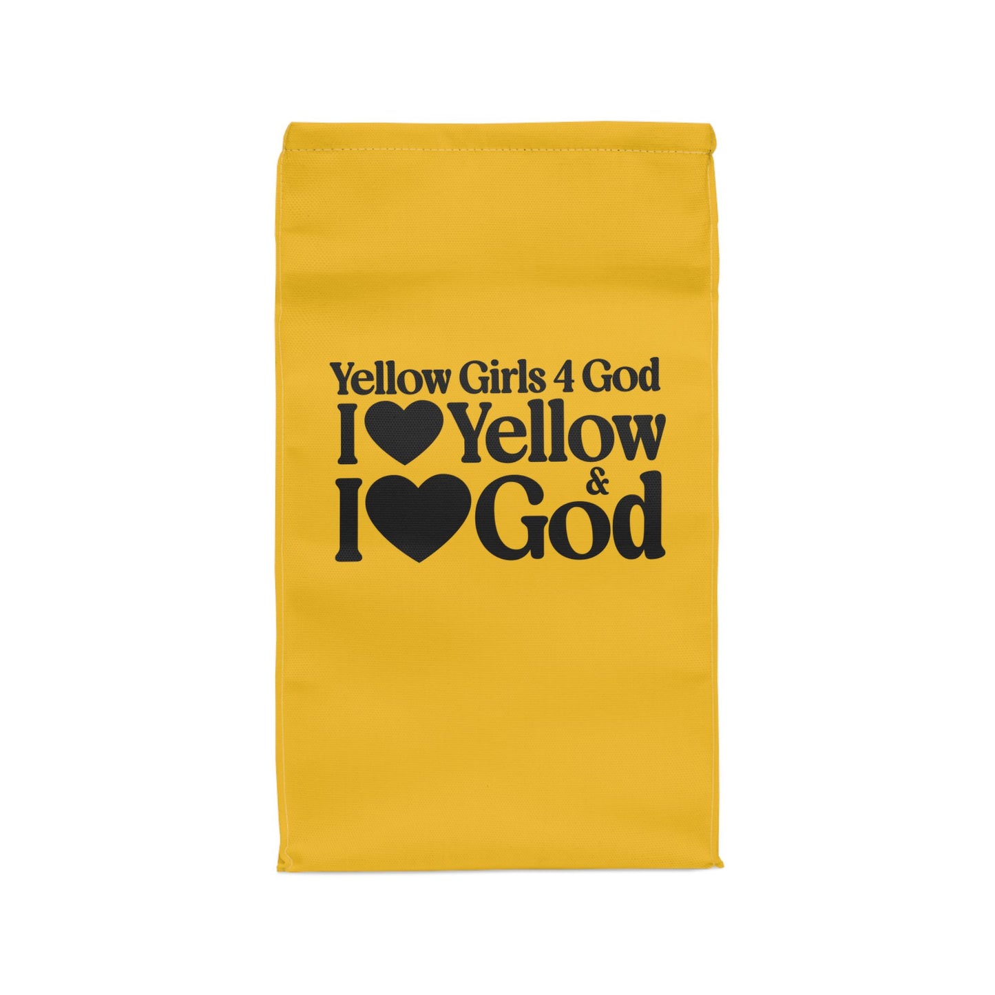 💛 Yellow Girls 4 God Lunch Tote – Double-Sided Inspirational Faith Lunch Bag | Insulated Lunch Bag | Gift for Girls & Women