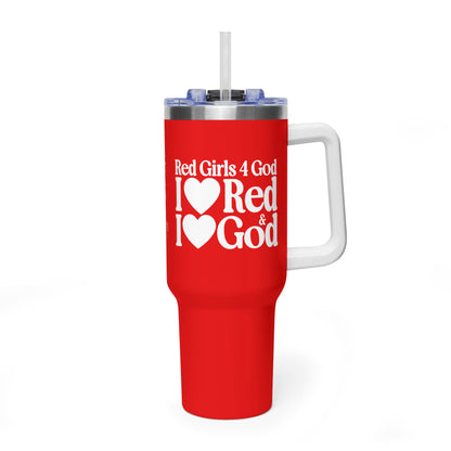 Red Girls 4 God Colorful Tumbler - Faith Filled Women Who Love Red
