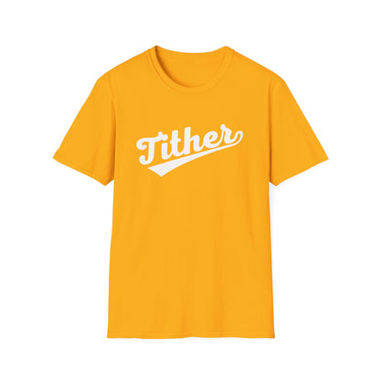HomeRun Tither T-Shirt | Baseball Script Tee | Inspirational Giving Shirt | Positive Lifestyle Apparel | Motivational Graphic Tee