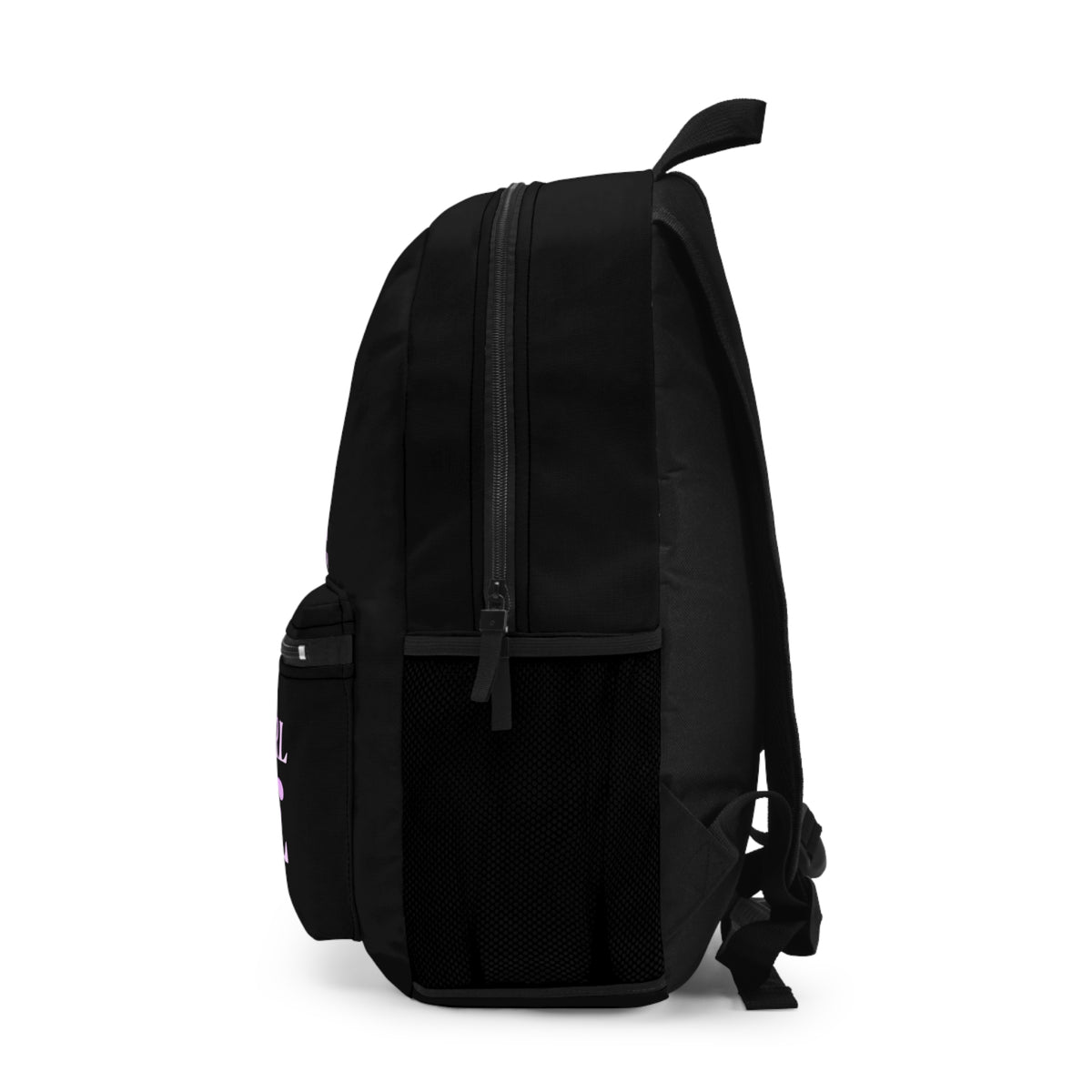 Purple Girl 4 Life Black Contrast Backpack – Inspirational Girls School Backpack | Girl Power Bookbag | Lightweight Travel, School & Everyday Bag