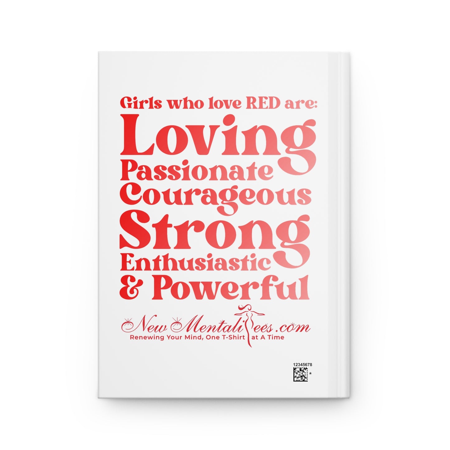 Red Girl 4 Life White Matte Hardcover Journal – 150 Lined Pages | Inspirational Journal for Women & Girls | 5.75" x 8" Gift Notebook