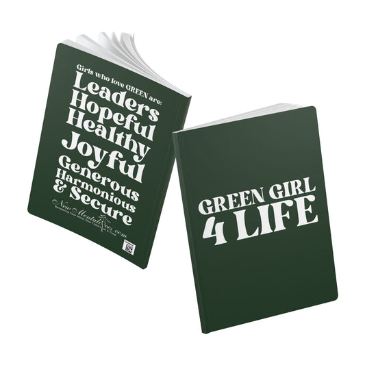 💚 Green Girl 4 Life Softcover Journal – Double-Sided Inspirational Journal | 100 or 200 Pages | Notebook for Girls & Women Who Love Green