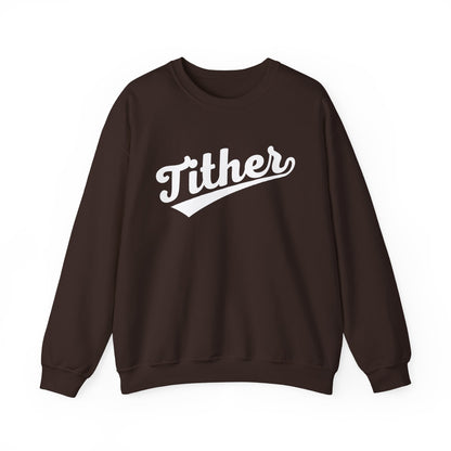 Home Run Tither Sweatshirt | Baseball Script Crewneck | Inspirational Giving Sweatshirt | Motivational Unisex Sweatshirt