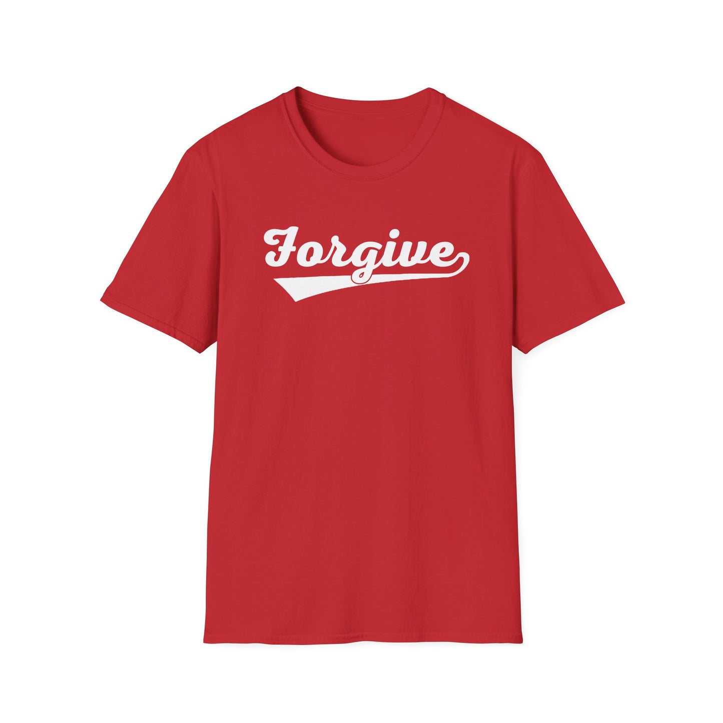 HomeRun Forgive Unisex T-Shirt | Baseball Script Tee | Inspirational Graphic Shirt | Positive Message Apparel | Motivational Unisex Shirt