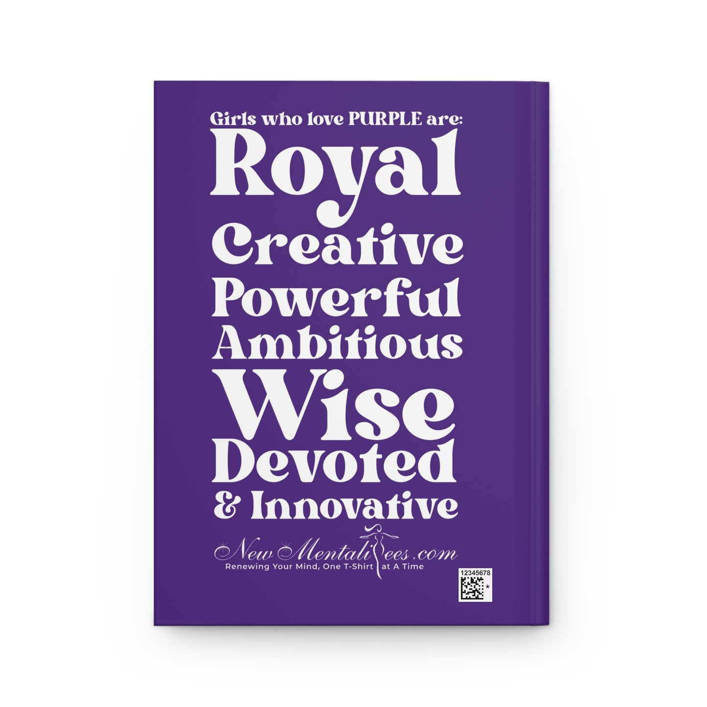 Purple Girl 4 Life Purple Matte Hardcover Journal – 150 Lined Pages | Inspirational Journal for Women & Girls | 5.75" x 8" Gift Notebook