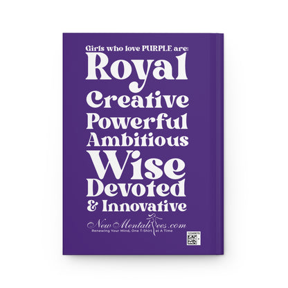 Purple Girl 4 Life Purple Matte Hardcover Journal – 150 Lined Pages | Inspirational Journal for Women & Girls | 5.75" x 8" Gift Notebook