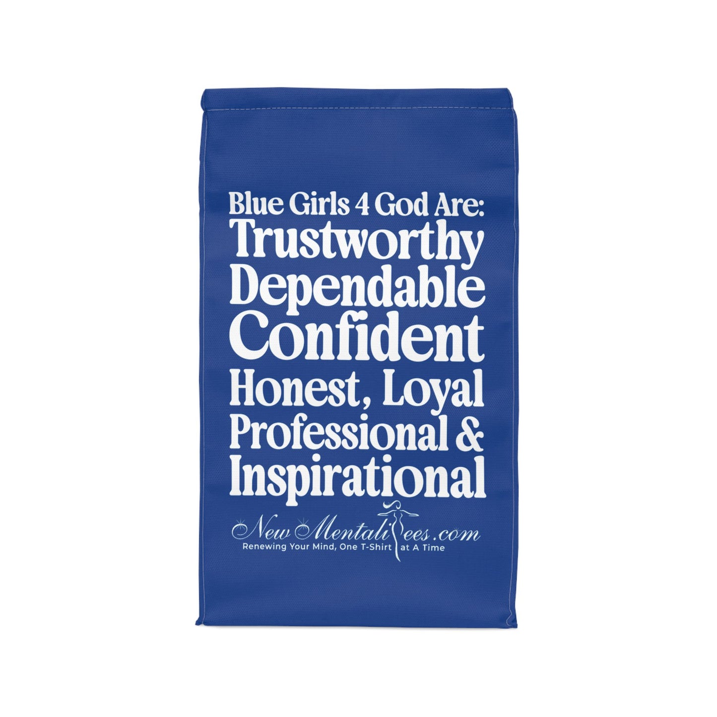 Blue Girls 4 God Lunch Tote – Double-Sided Inspirational Faith Lunch Bag | Insulated Lunch Bag | Gift for Girls & Women