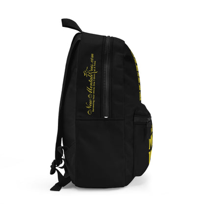 💛 Yellow Girls 4 God Black Contrast Backpack – Inspirational Christian Girls School Backpack | Faith-Based Bookbag | Lightweight Travel & School Bag