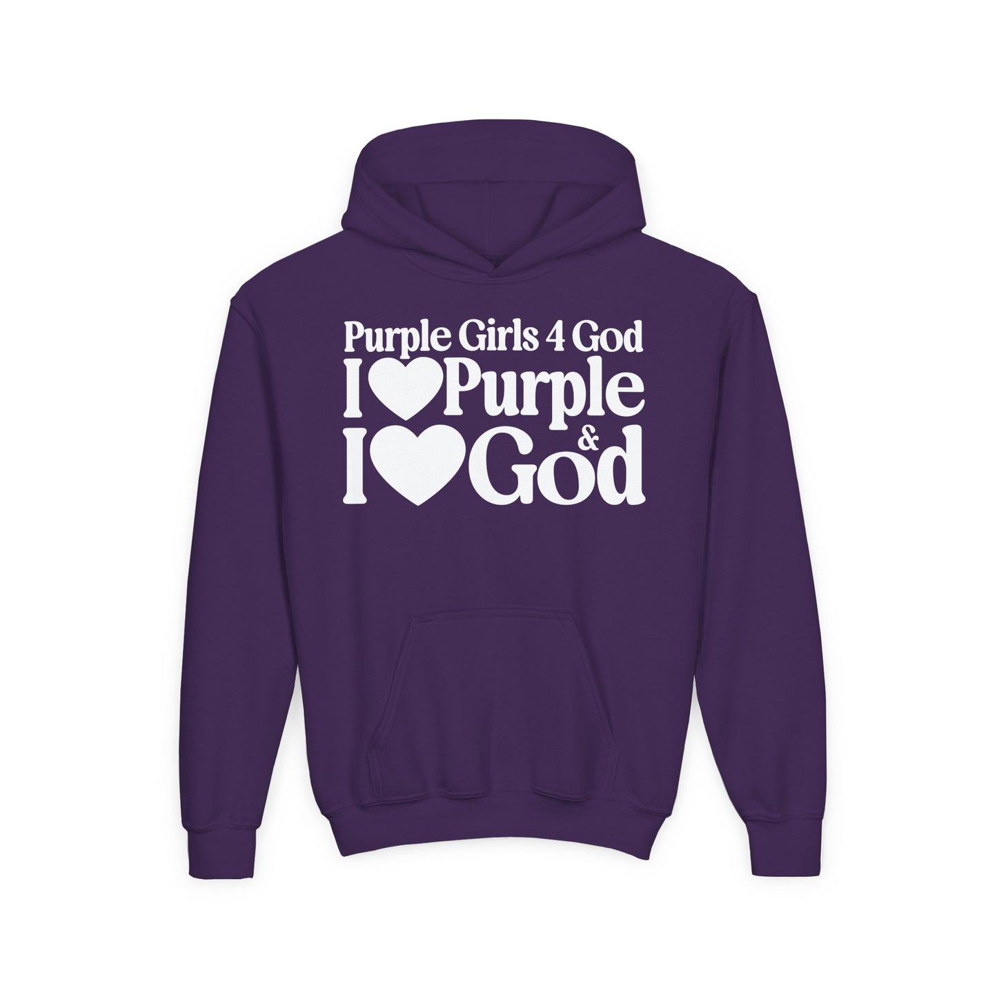 Purple Girls 4 God Youth Hoodie - You Are Royal, Creative, Powerful, Ambitious, Wise, Devoted, and Innovative!