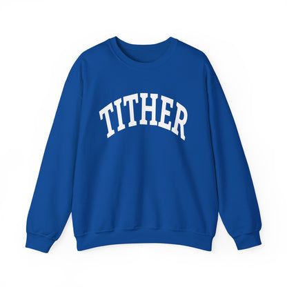 Committed Tither Collegiate SweatShirt | Faith-Based | Tithing Lifestyle| Faith & Abundance Statement Sweatshirt  | Financial Freedom Shirt