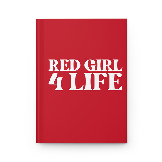 Red Girl 4 Life Red Matte Hardcover Journal – 150 Lined Pages | Inspirational Journal for Women & Girls | 5.75" x 8" Gift Notebook