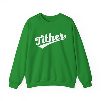 Home Run Tither Sweatshirt | Baseball Script Crewneck | Inspirational Giving Sweatshirt | Motivational Unisex Sweatshirt