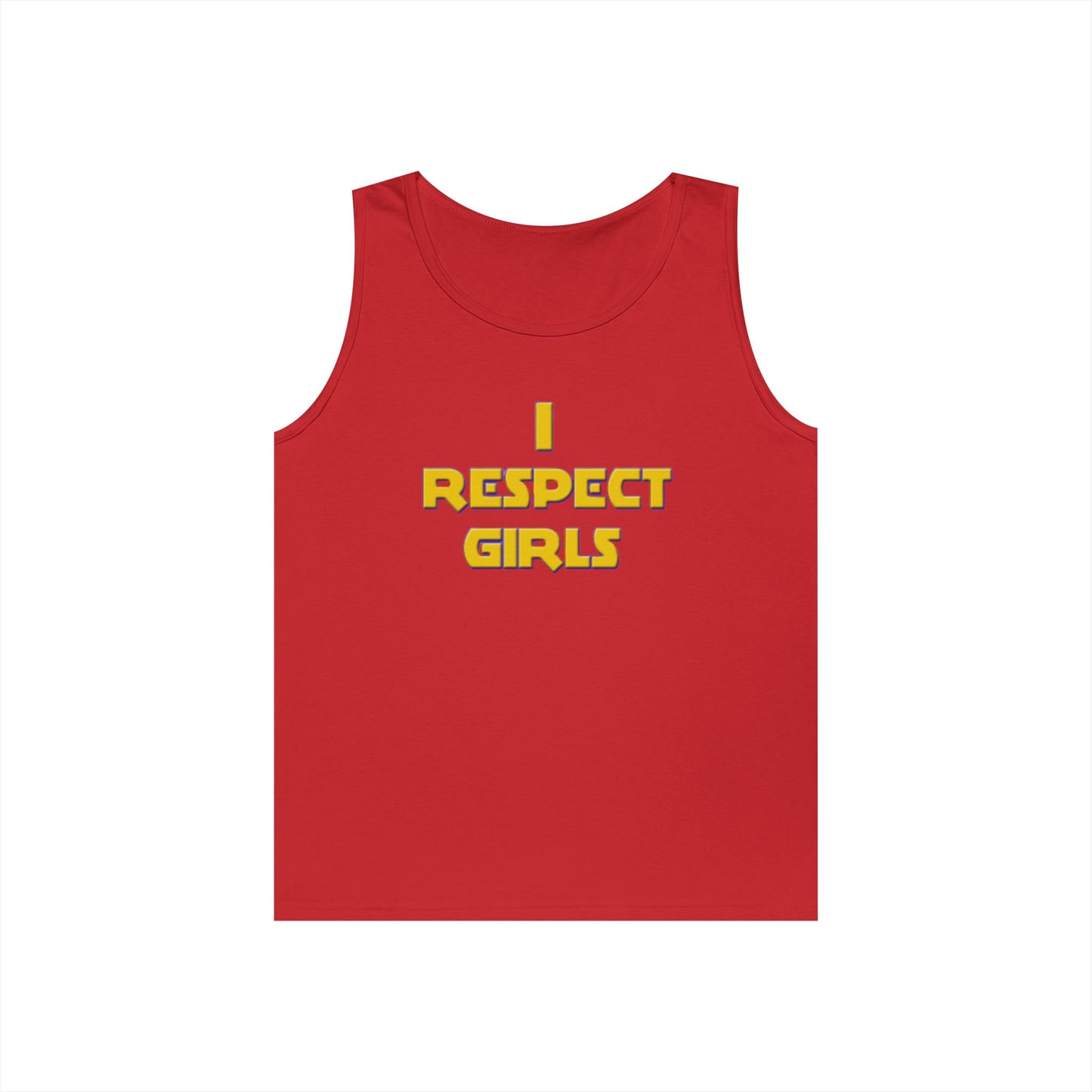 I Respect Girls Teen Boys Tank Top – Positive Message Sleeveless Shirt | Respect Matters Tank | Future Leader Apparel for Young Men