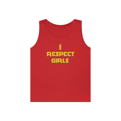 I Respect Girls Teen Boys Tank Top – Positive Message Sleeveless Shirt | Respect Matters Tank | Future Leader Apparel for Young Men