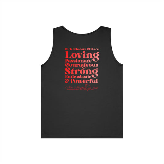 Red Girl 4 Life Ladies Sleeveless Black Tank Top | Double-Sided Graphic Tank | Inspirational Tank for Women (Unisex)