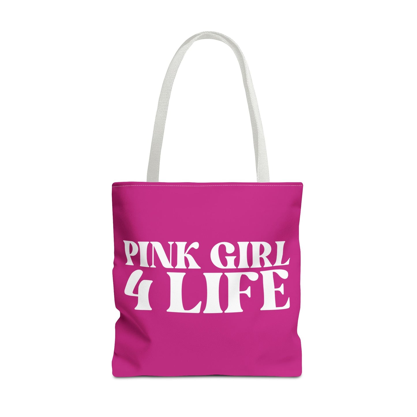 Pink Girl 4 Life Tote Bag - Cute Pink Bag for Women and Girls, Double Sided Inspirational Tote